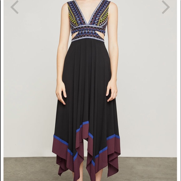 bcbg embroidered handkerchief dress Rust-Colored Embroidered Boho Wedding Dress with Wing Sleeves main image 1